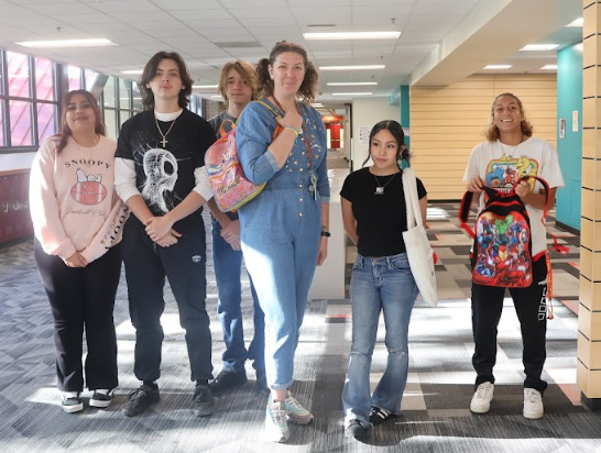 Students dressed up for dress like a little kid day